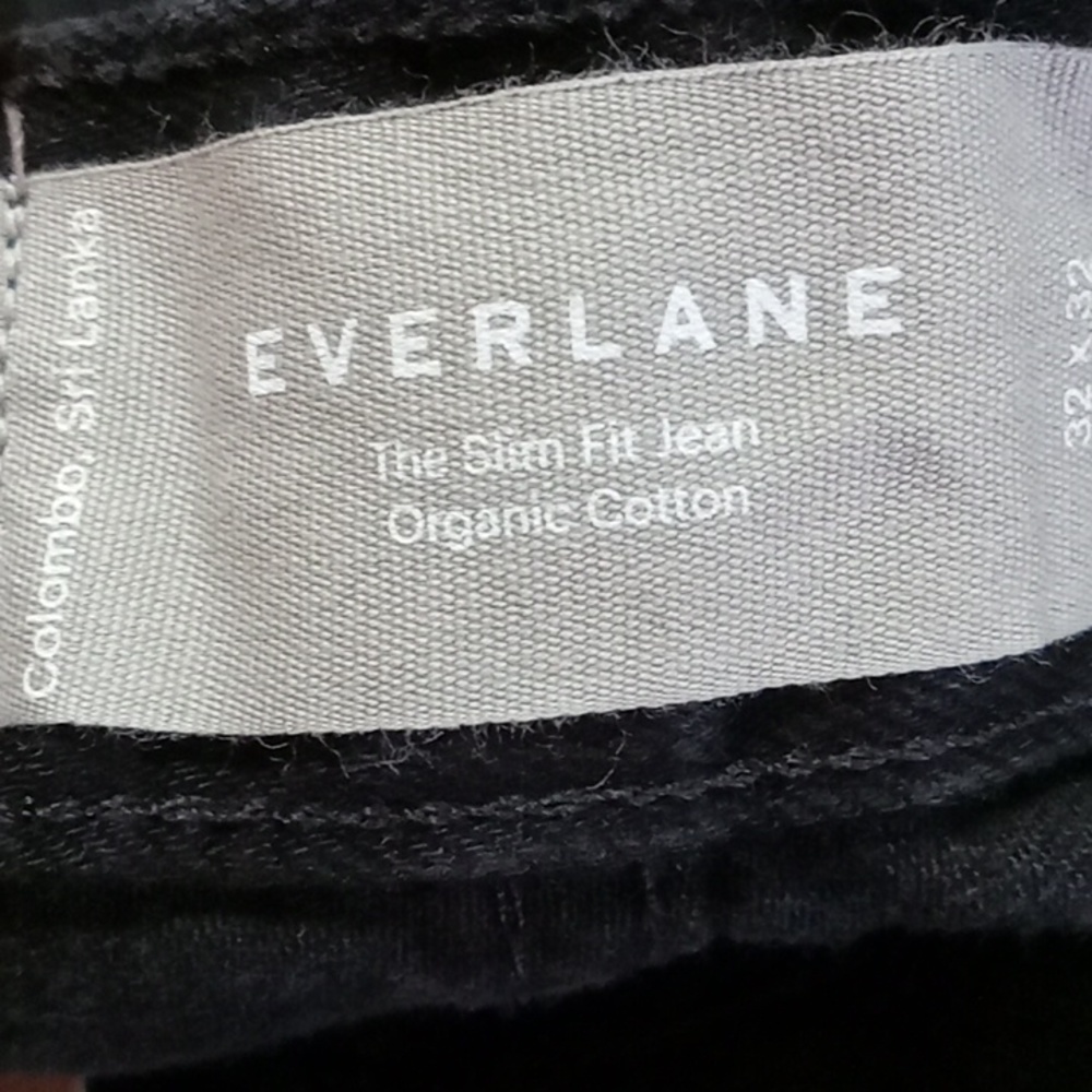 EVERLANE MEN'S Jeans DENIM Pants New SLIGHTLY FADED BLACK 32 x 32 ORGANIC COTTON - Picture 7 of 10